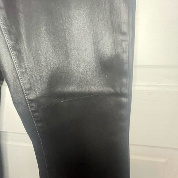 L’AGENCE Margot Skinny High Rise Contrast Coated Noir - Picture 4 of 15